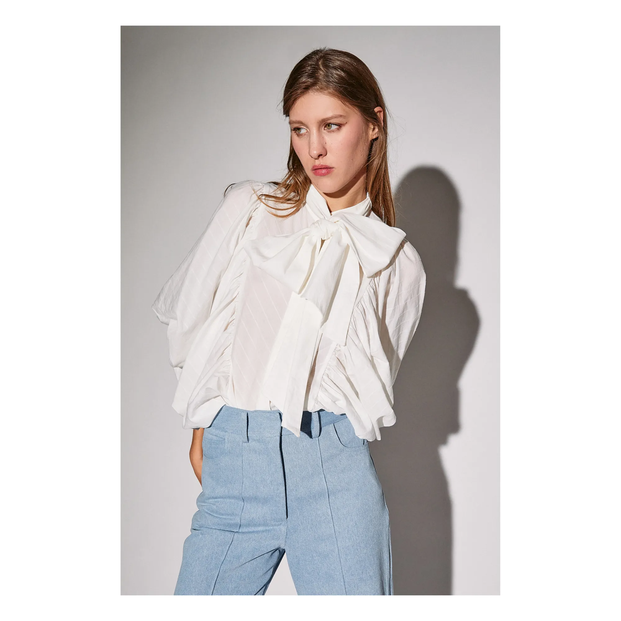 The Label Edition White Maeva Blouse