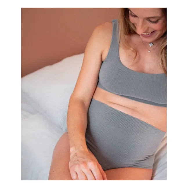 Slip de cintura alta Everyday | Azul Gris