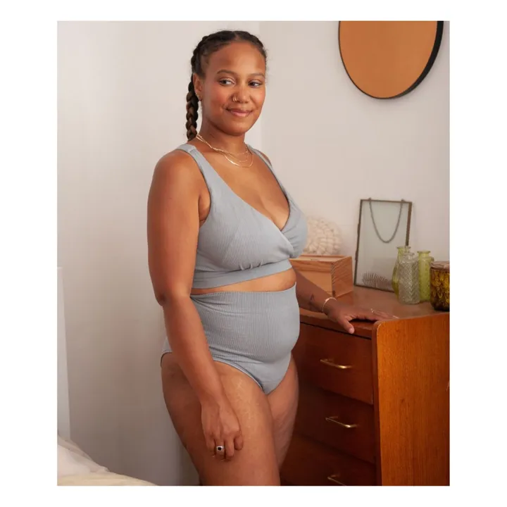 Slip de cintura alta Everyday | Azul Gris- Imagen del producto n°4