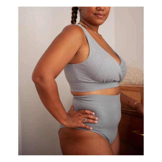 Slip de cintura alta Everyday | Azul Gris