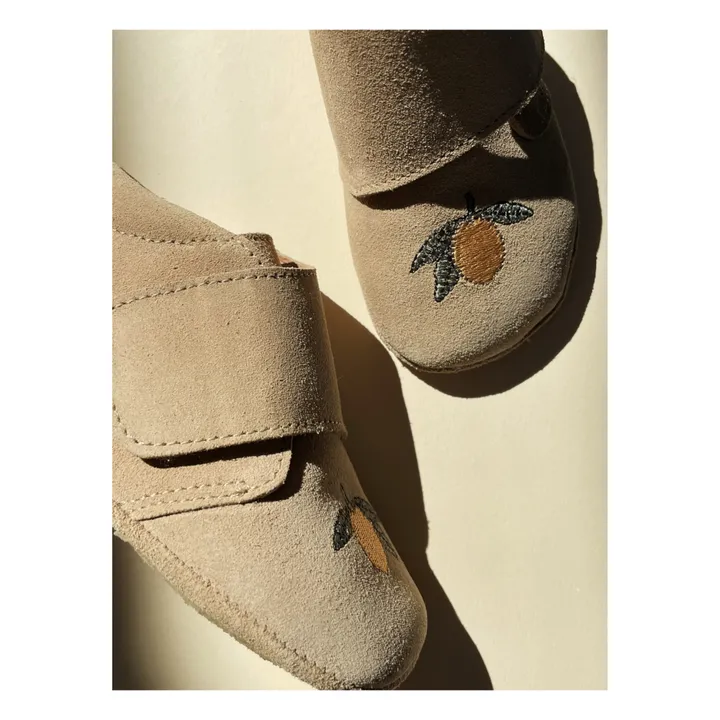 Chaussons Mamour Suède | Camel- Image produit n°1