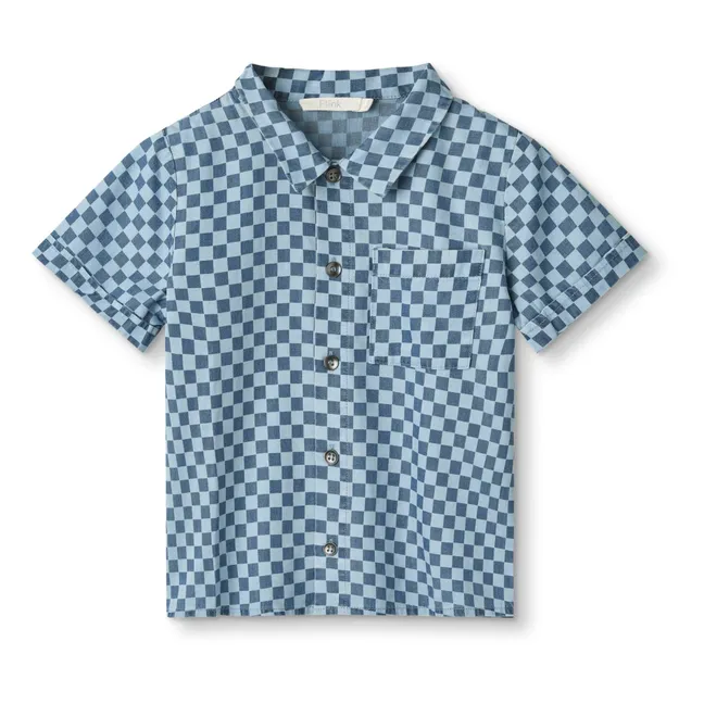 Hurlum Tencel plaid shirt | Light blue