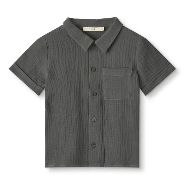 Paco Cotton Gauze Shirt | Charcoal grey