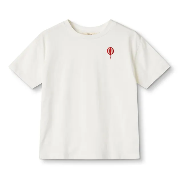 Camiseta de algodón orgánico Sommer Baloon | Blanco