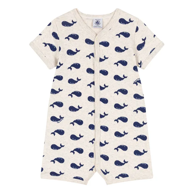 Pyjama Midja Whales | Heather grey