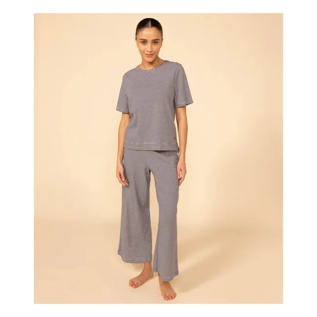 Striped Marence Pyjama Set - Women's Collection | Navy blue