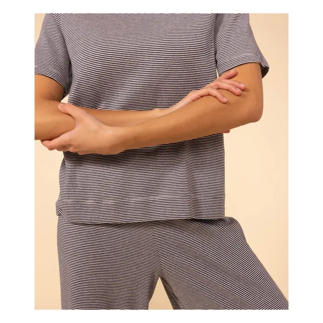 Set pigiama Marence a righe - Collezione Donna | Blu marino