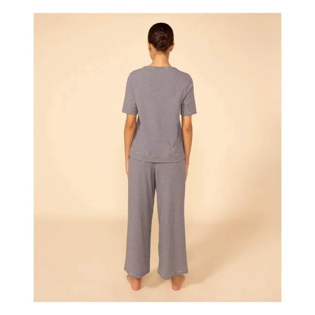 Pyjama Set Marence Gestreift - Damenkollektion | Navy