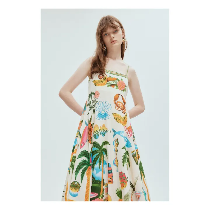 Vestido de lino Paradiso | Crudo- Imagen del producto n°4