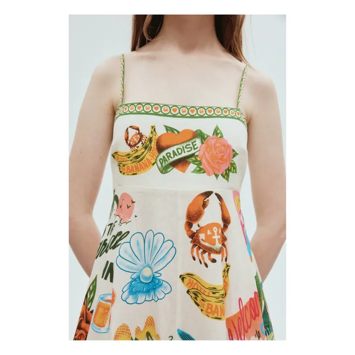 Vestido de lino Paradiso | Crudo- Imagen del producto n°5
