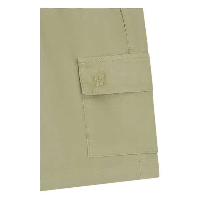 Pantaloncini Cargo regolabili in vita | Verde kaki chiaro