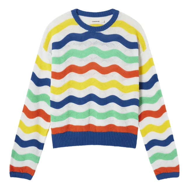 Jo Stripes Sweater | Ecru