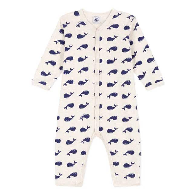 Musha Whale pyjamas | Heather grey