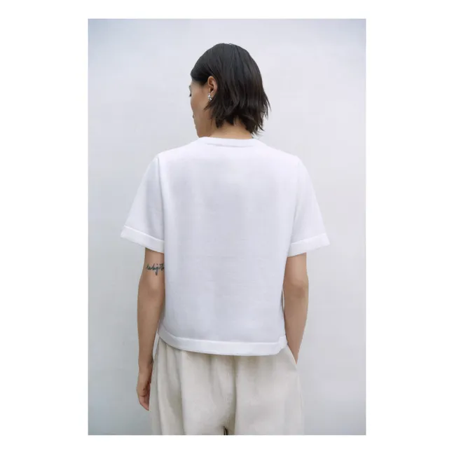 Camiseta de lana merina | Blanco