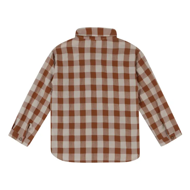 Montana gingham shirt | Terracotta