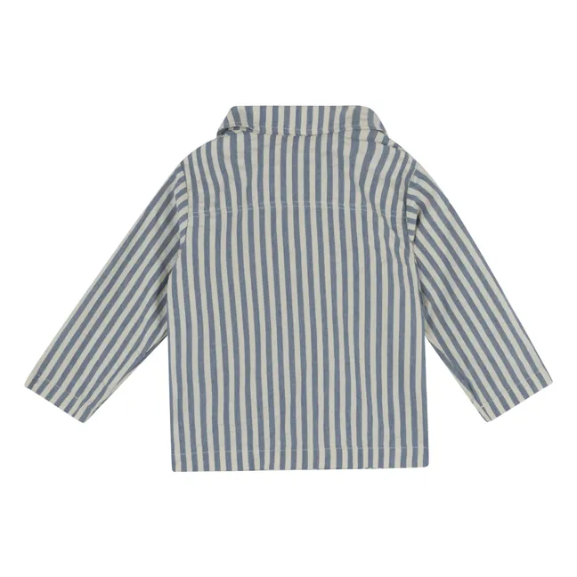 Tito striped overshirt | Indigo blue
