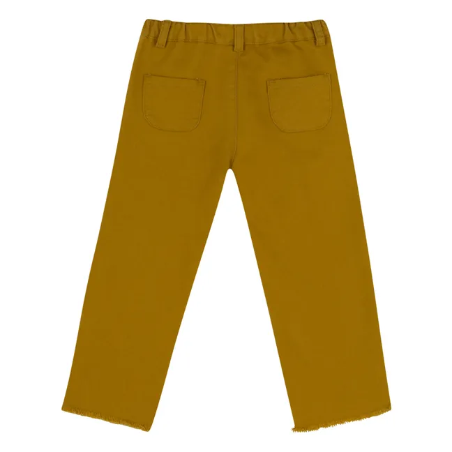 Talita Flower Embroidered Jeans | Mustard