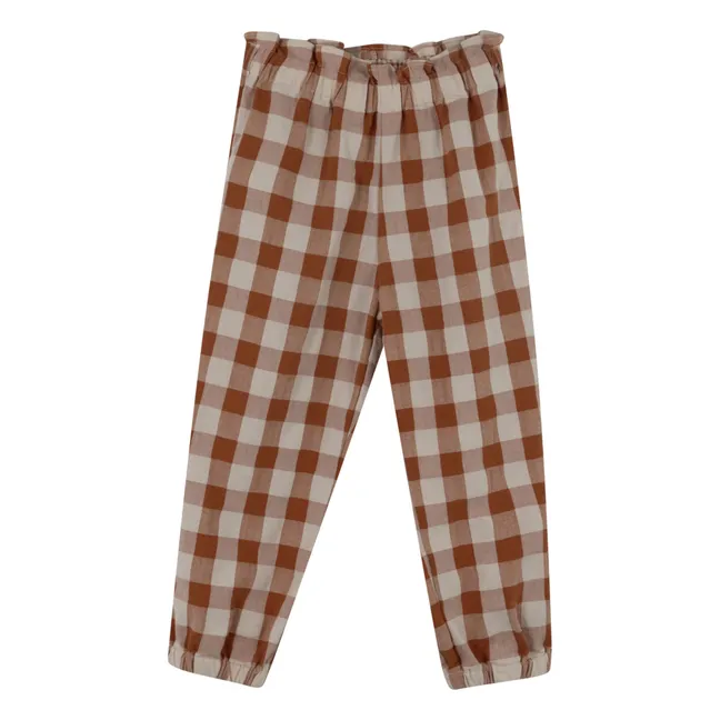 Pantalones Love Gingham | Terracotta