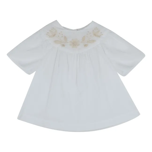 Luisa Embroidered Dress | White