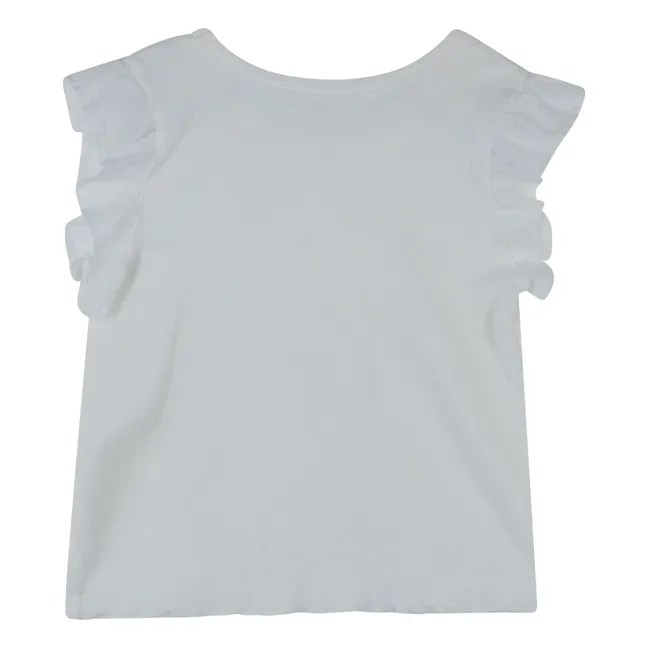 T-Shirt Manches Volants Talita | Blanc