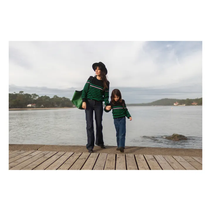 Pull Laine Mérinos Marinère x Smallable | Bleu marine- Image produit n°1