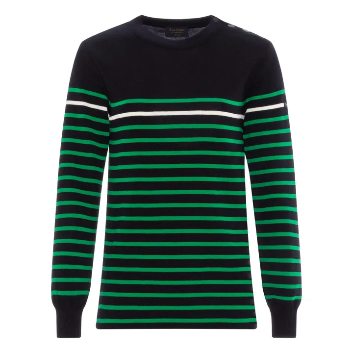 Pull Laine Mérinos Marinère x Smallable | Bleu marine- Image produit n°0