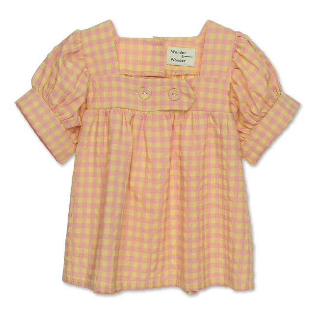 Vichy blouse | Apricot