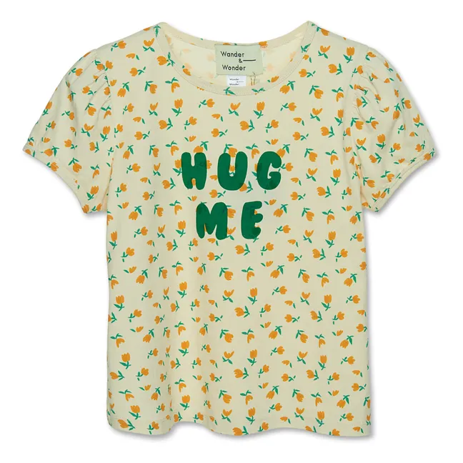 Maglietta in cotone organico Hug Me | Crema