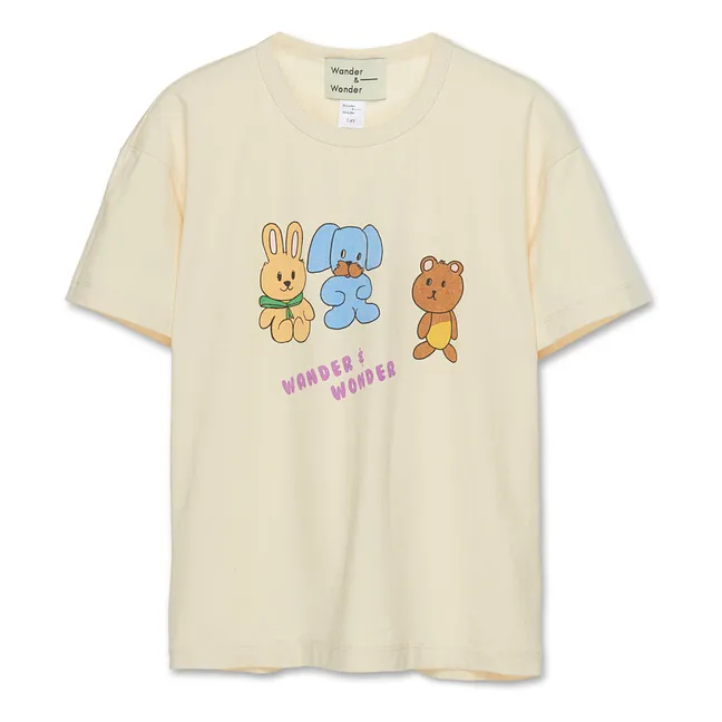T-Shirt Animaux Coton Bio | Ecru