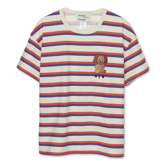 Stripe Organic Cotton T-Shirt | Red