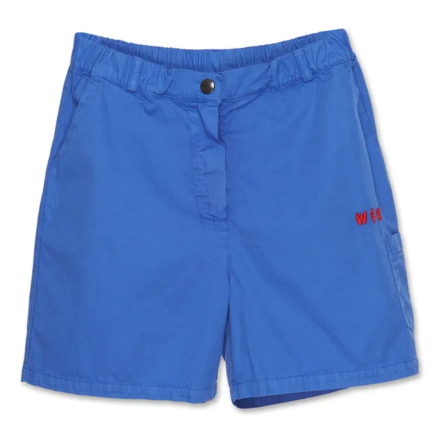 Pantalones cortos cargo de algodón orgánico | Azul