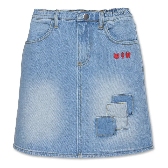 Organic Cotton Jean Skirt | Blue