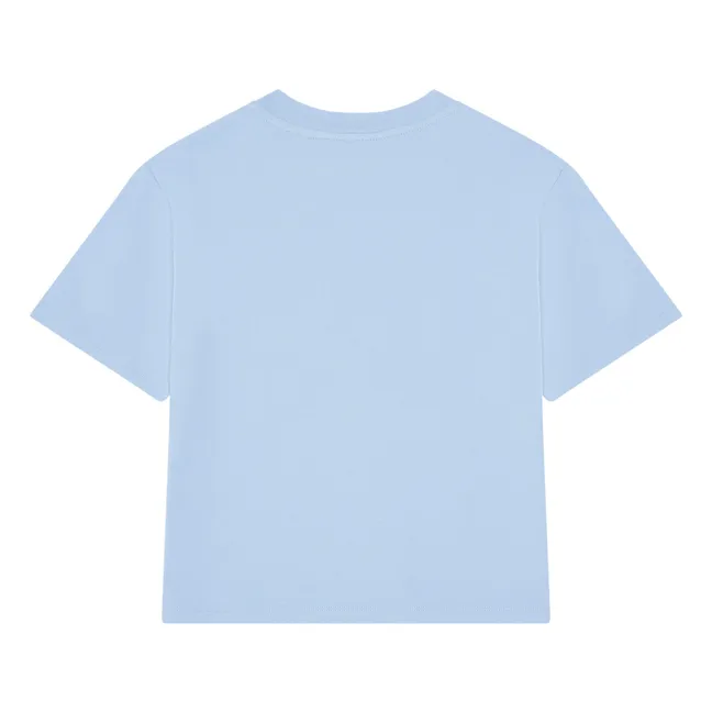 T-shirt a maniche corte in cotone biologico | Azzurro