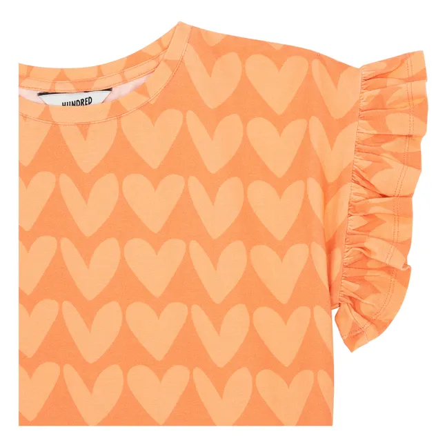 T-Shirt mit kurzen Ärmeln aus Bio-Baumwolle | Orange