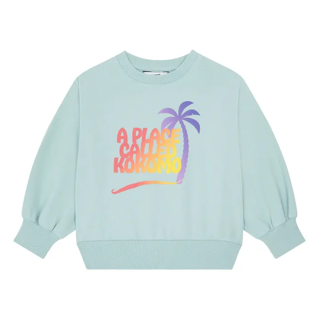 Weites Sweatshirt Bio-Baumwolle | Wassergrün