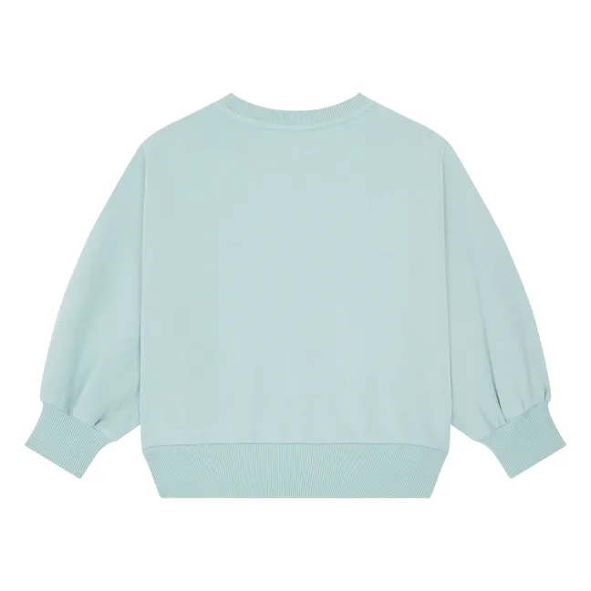 Weites Sweatshirt Bio-Baumwolle | Wassergrün