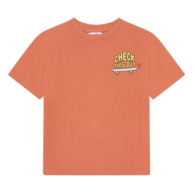 Short-sleeved organic cotton T-shirt | Clay
