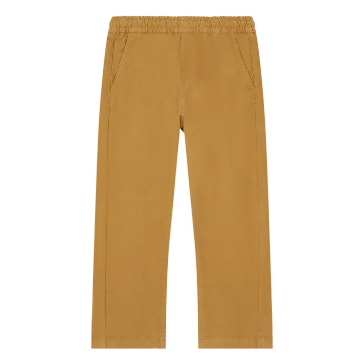 Pantalon Coton Bio Taille Elastiquée | Marron glacé- Image produit n°0