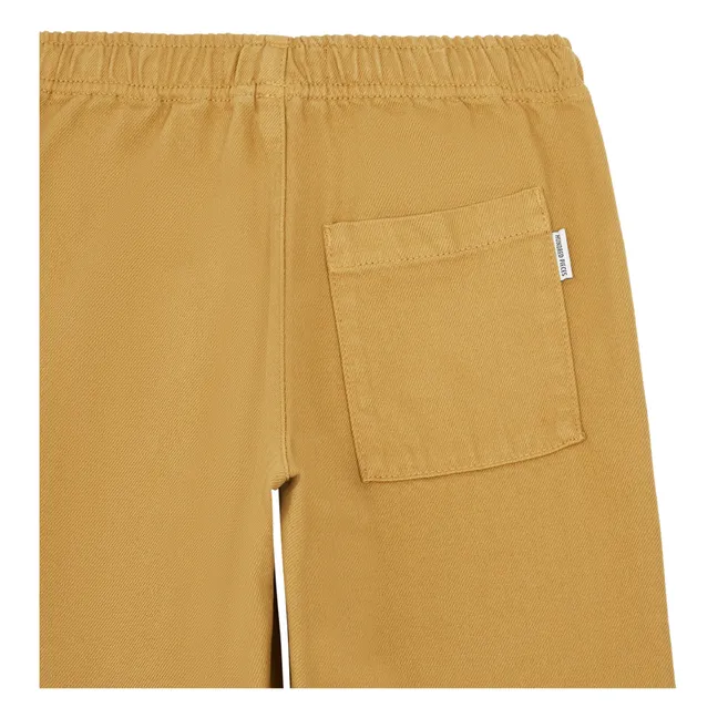 Pantalón de algodón orgánico con cintura ajustable | Beige