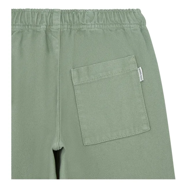 Pantaloni in cotone organico regolabili in vita | Verde acqua