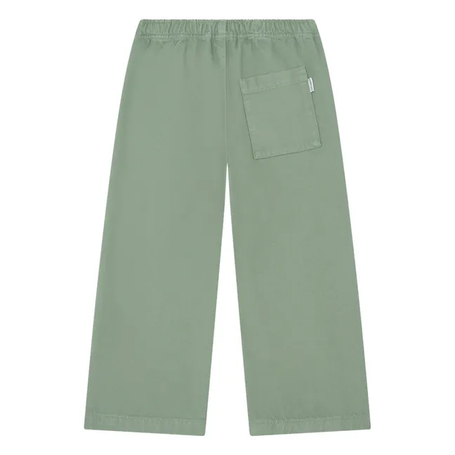 Hose aus Bio-Baumwolle Verstellbare Taille | Wassergrün