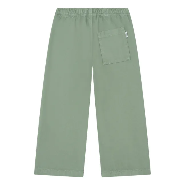 Pantalon Coton Bio Taille Élastiquée | Vert d'eau