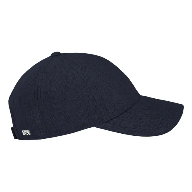 Linen cap | Navy blue