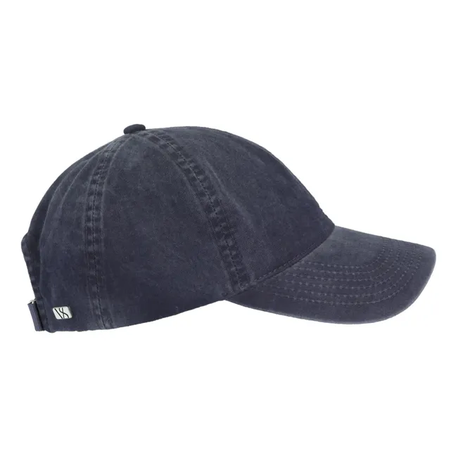 Washed Cotton Cap | Navy blue