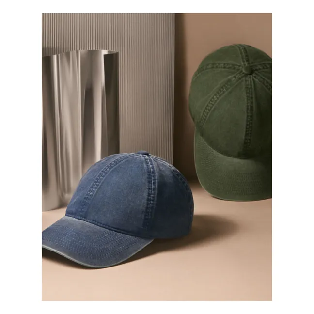 Mütze aus gewaschener Baumwolle | Dunkelgrün