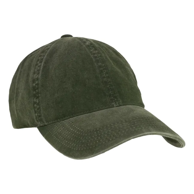 Mütze aus gewaschener Baumwolle | Dunkelgrün