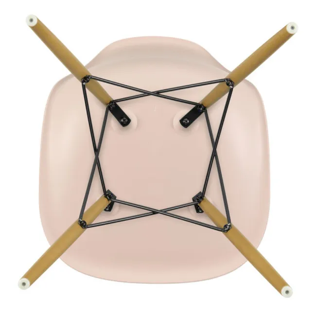 Sedia in plastica DSW - base in acero - Charles &amp; Ray Eames | Rosa tenue
