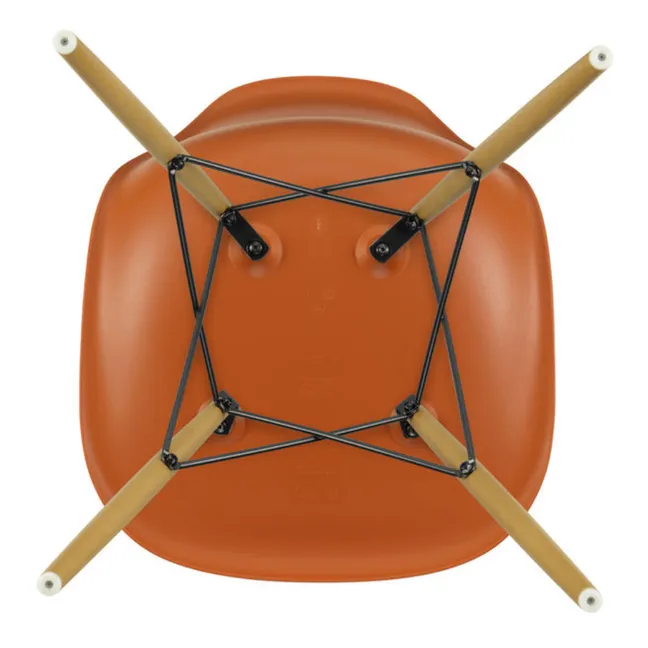 Silla de plástico DSW - base de arce - Charles &amp; Ray Eames | Orange Rouille
