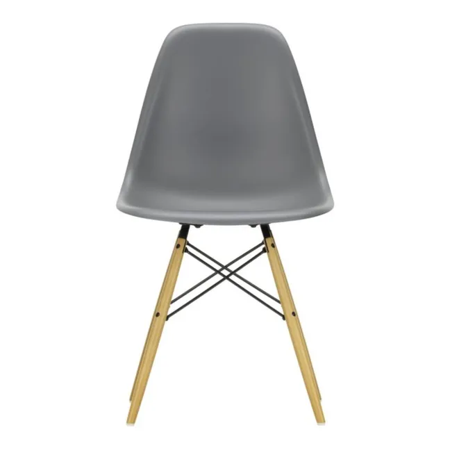 Sedia in plastica DSW - base in acero - Charles &amp; Ray Eames | Granito