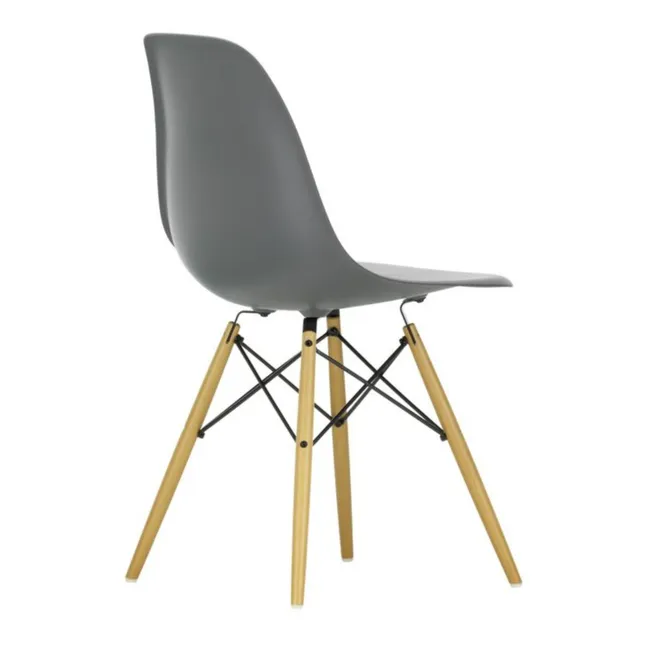 Sedia in plastica DSW - base in acero - Charles &amp; Ray Eames | Granito